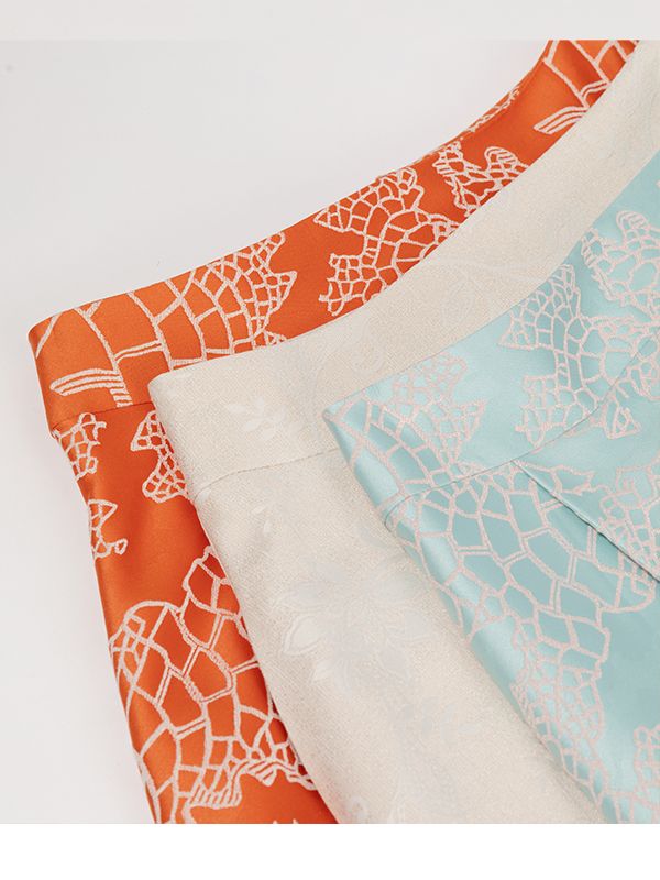 دامن زنانه فون پیلی دار ژاکارد مجلسی 20105