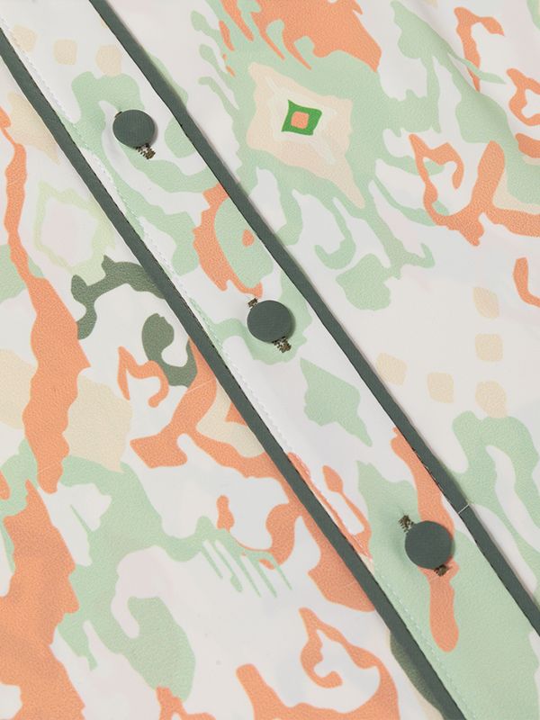 شومیز زنانه  طرح دار کرپ الیزه یقه مردانه 30102