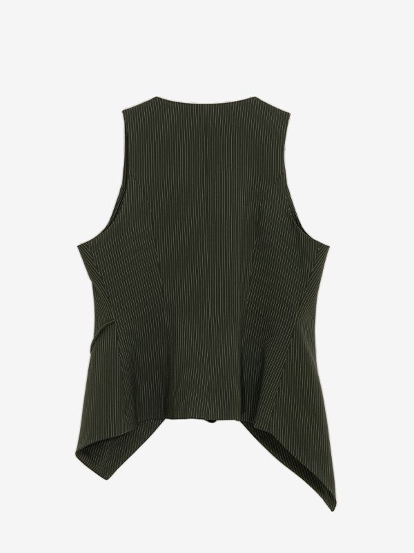 وست زنانه پارچه دیپلمات یقه چپ و راستی  آستر دار 70100