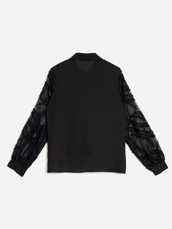 شومیز زنانه کرپ حریر مجلسی 30110