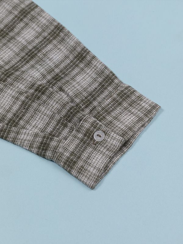 تونیک زنانه پشمی چهارخونه یقه مردانه 50113