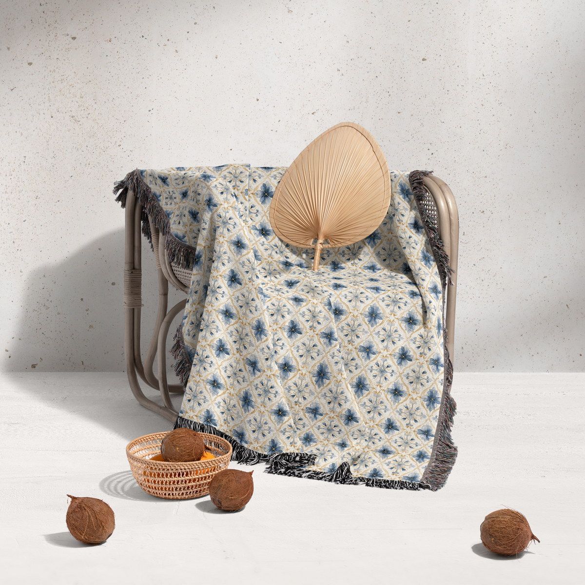 شال مبل ریش دار sofa shawl 1