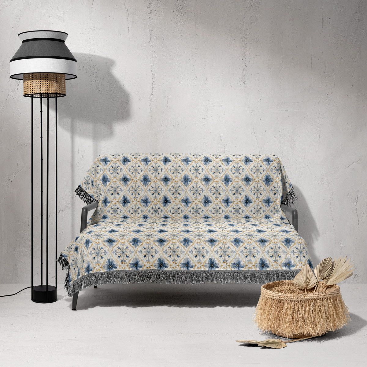 شال مبل ریش دار sofa shawl 1