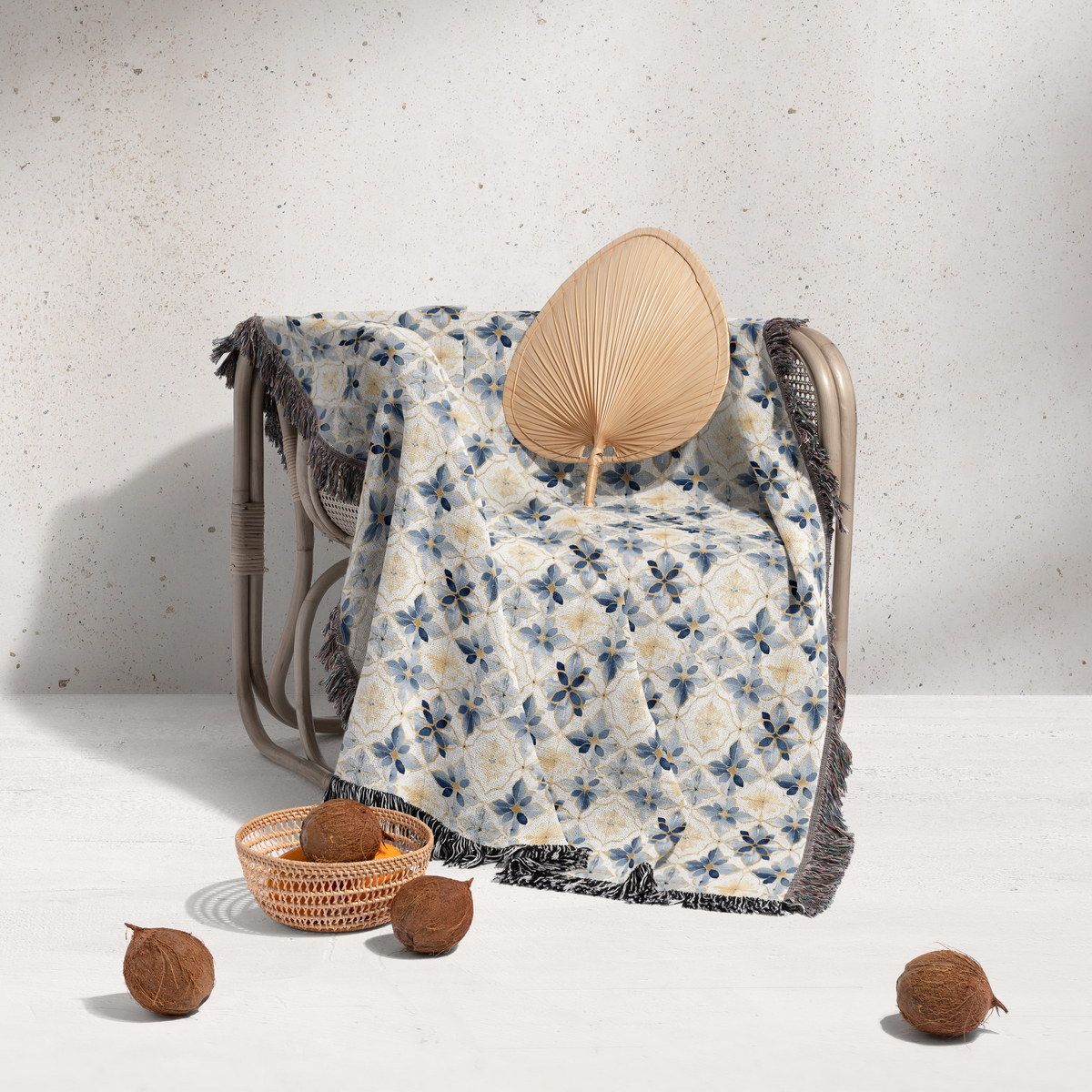 شال مبل ریش دار sofa shawl 2