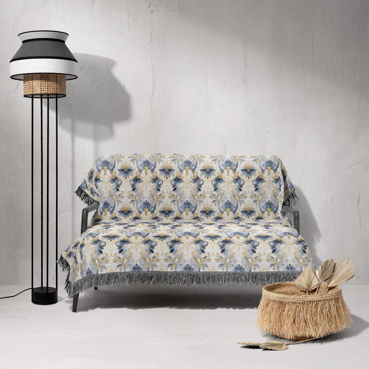 شال مبل ریش دار sofa shawl 3