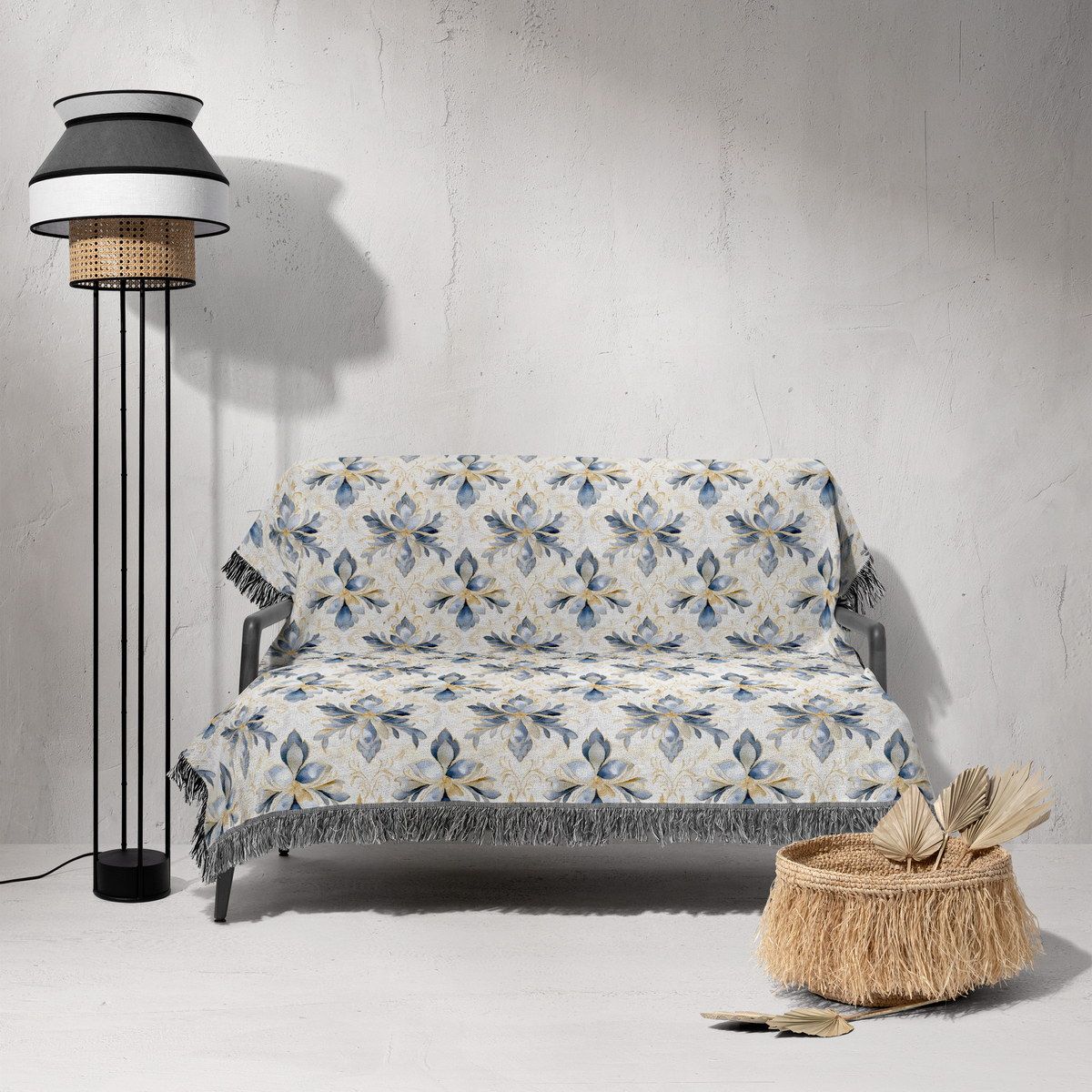 شال مبل ریش دار sofa shawl 5