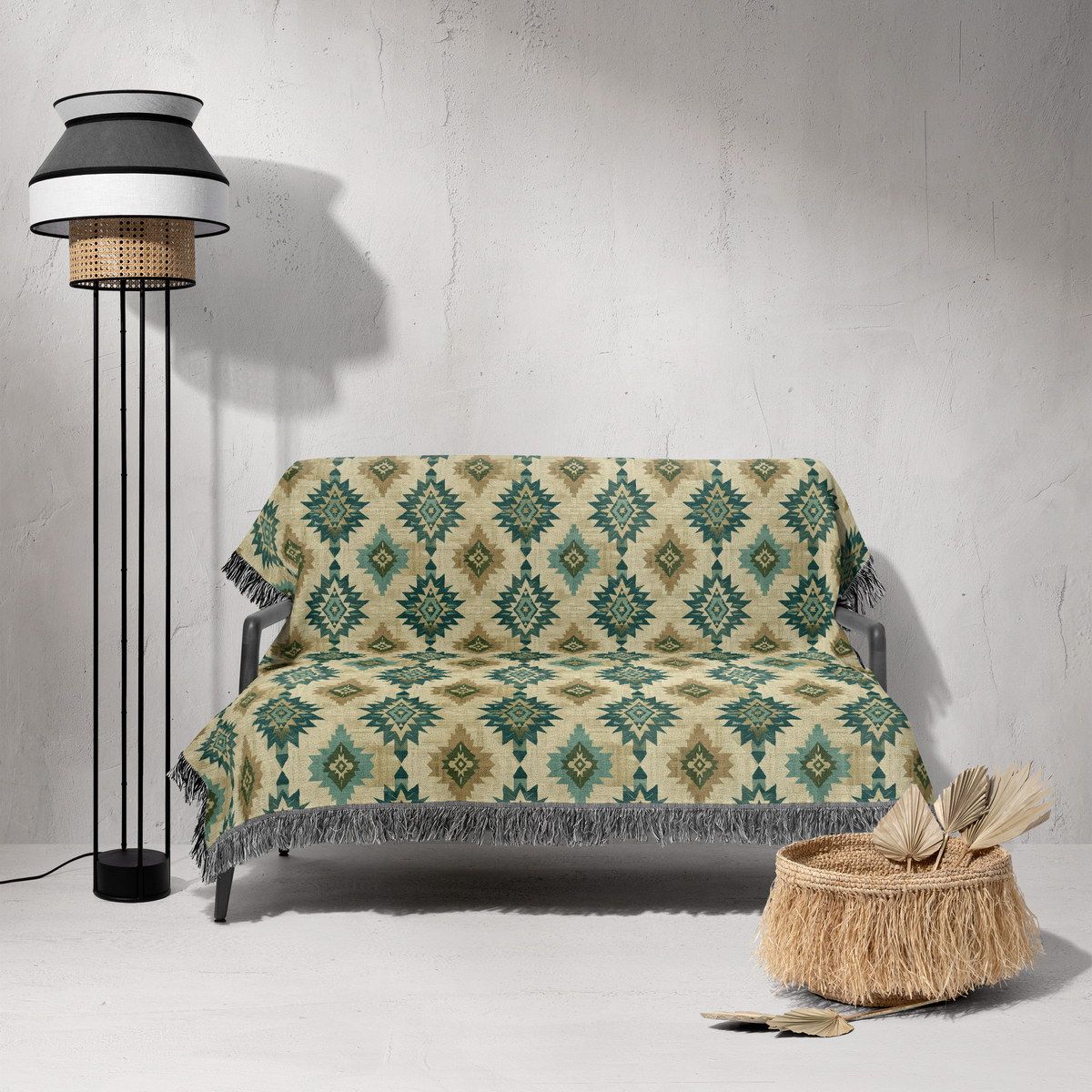 شال مبل ریش دار sofa shawl 7