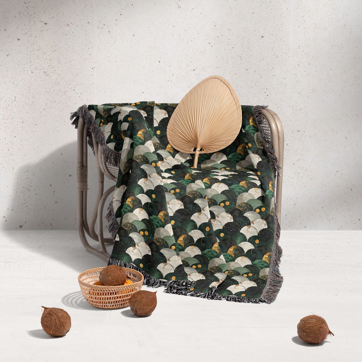 شال مبل ریش دار sofa shawl 12