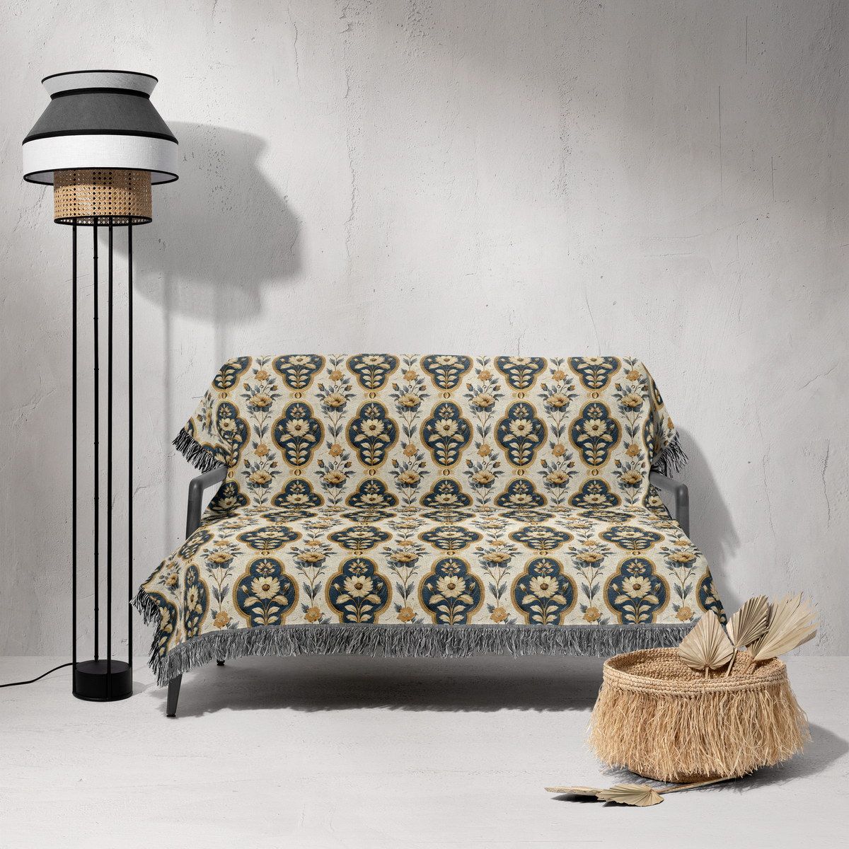 شال مبل ریش دار sofa shawl 15