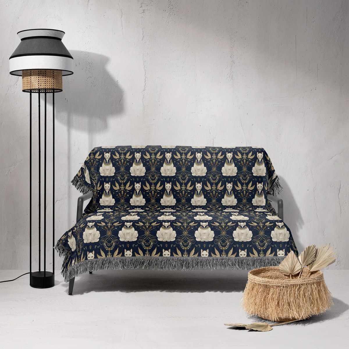 شال مبل ریش دار sofa shawl 17