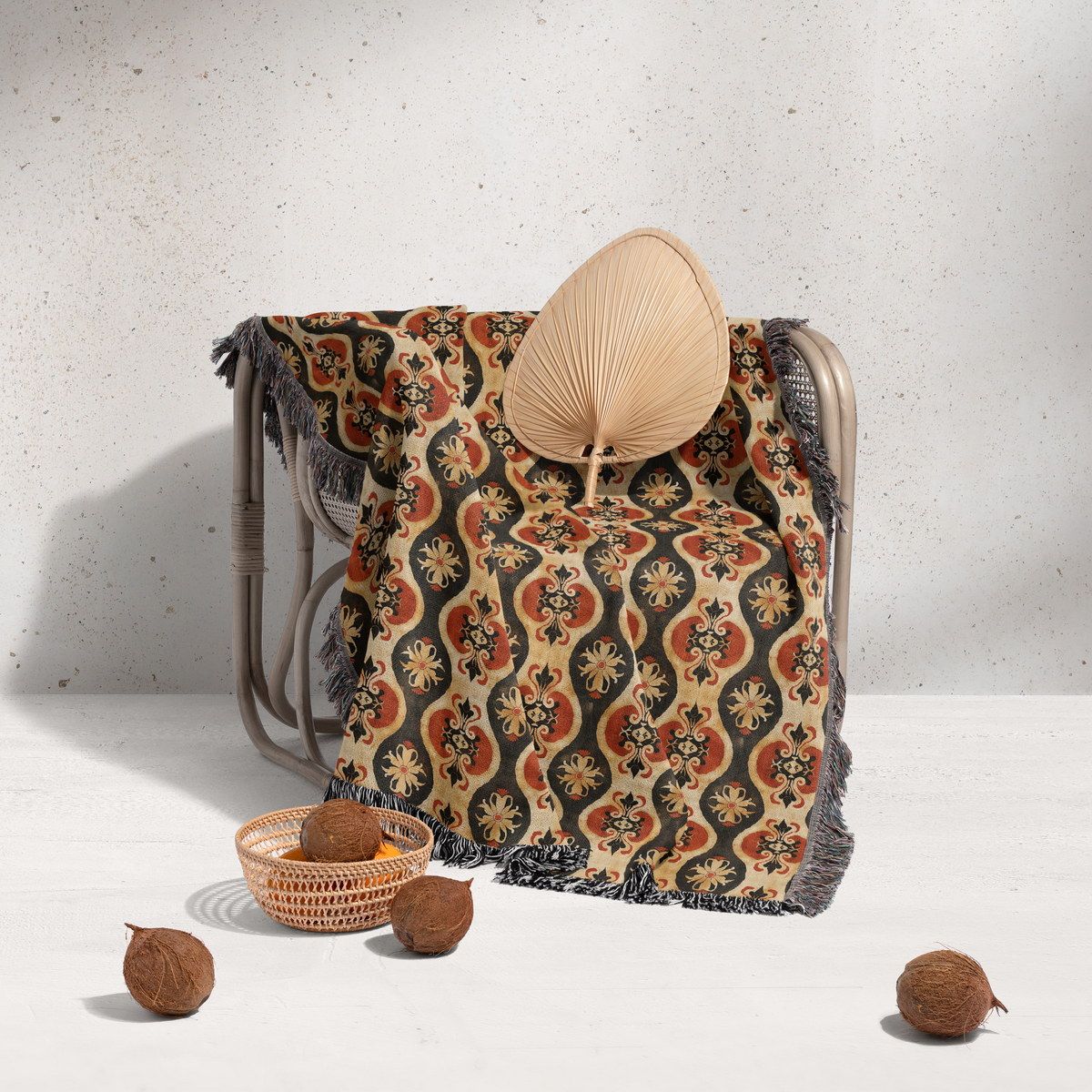 شال مبل ریش دار sofa shawl 18