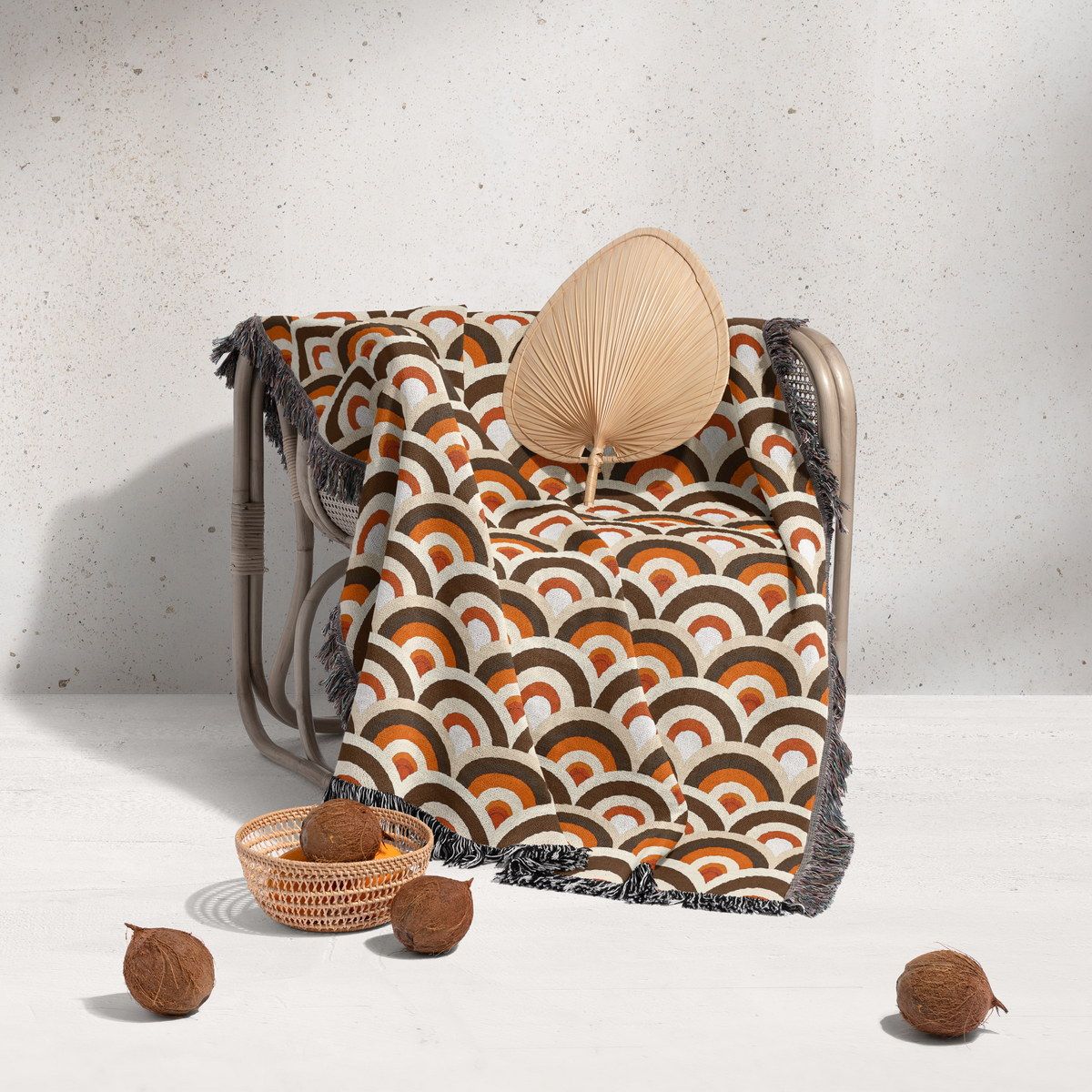 شال مبل ریش دار sofa shawl 19