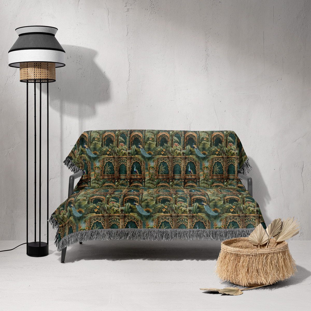 شال مبل ریش دار sofa shawl 21