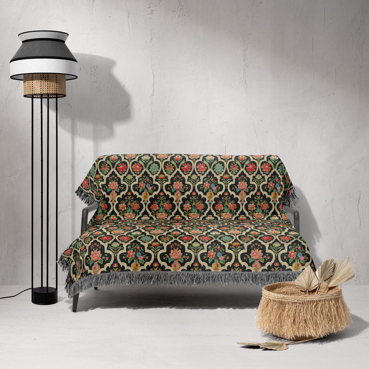 شال مبل ریش دار sofa shawl 25