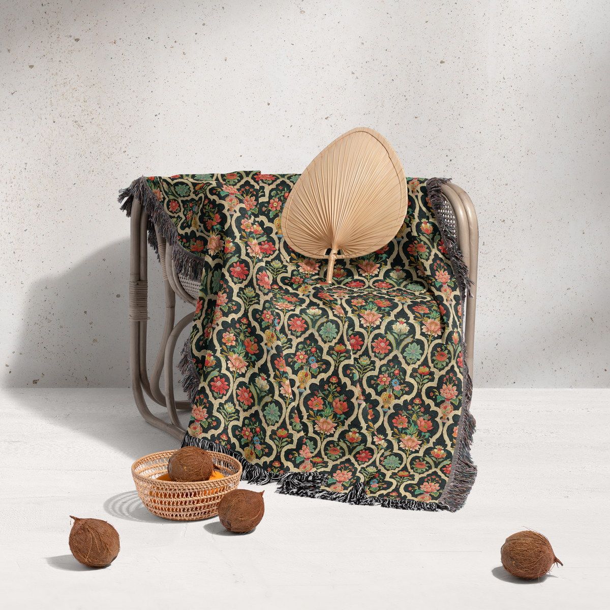 شال مبل ریش دار sofa shawl 25