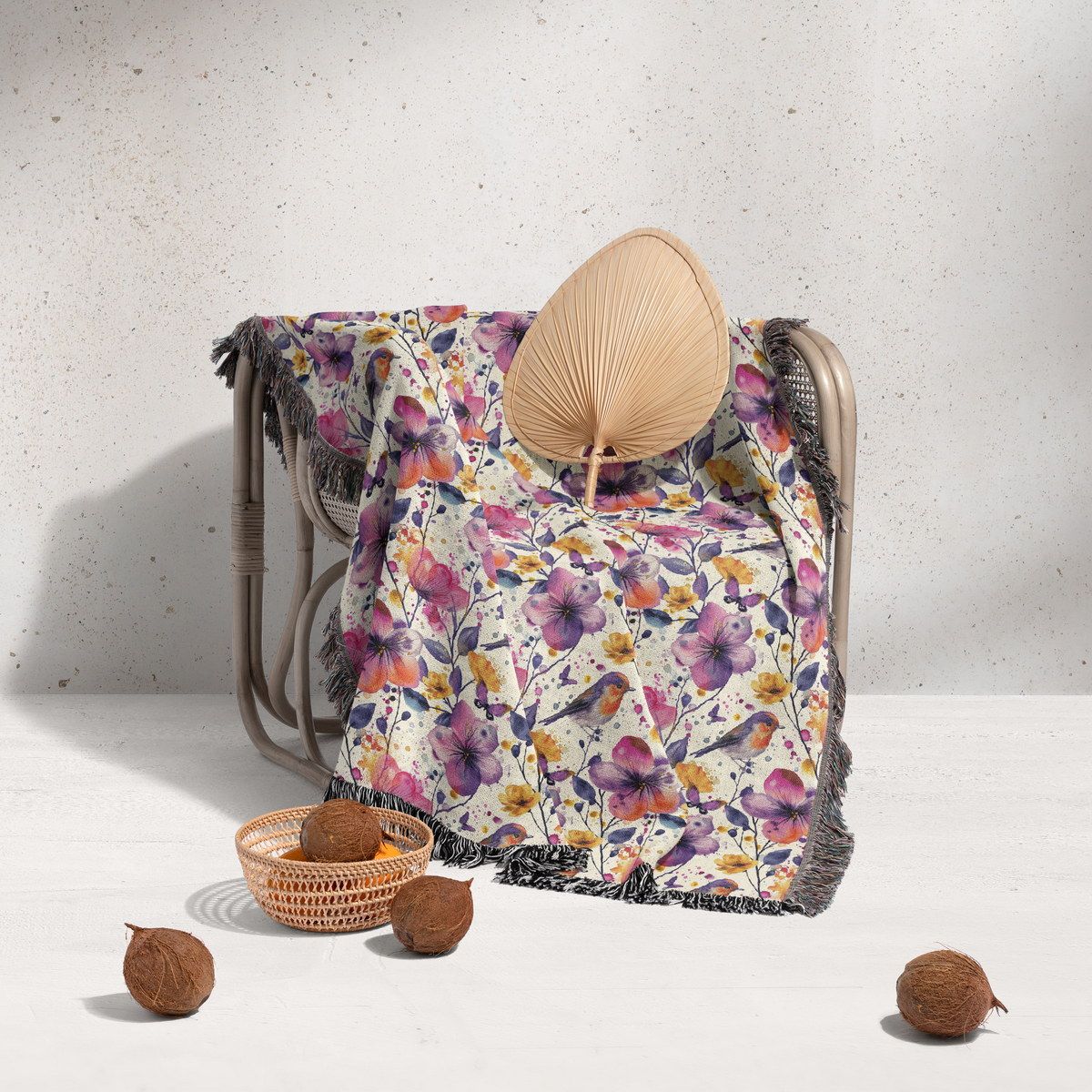 شال مبل ریش دار sofa shawl 28