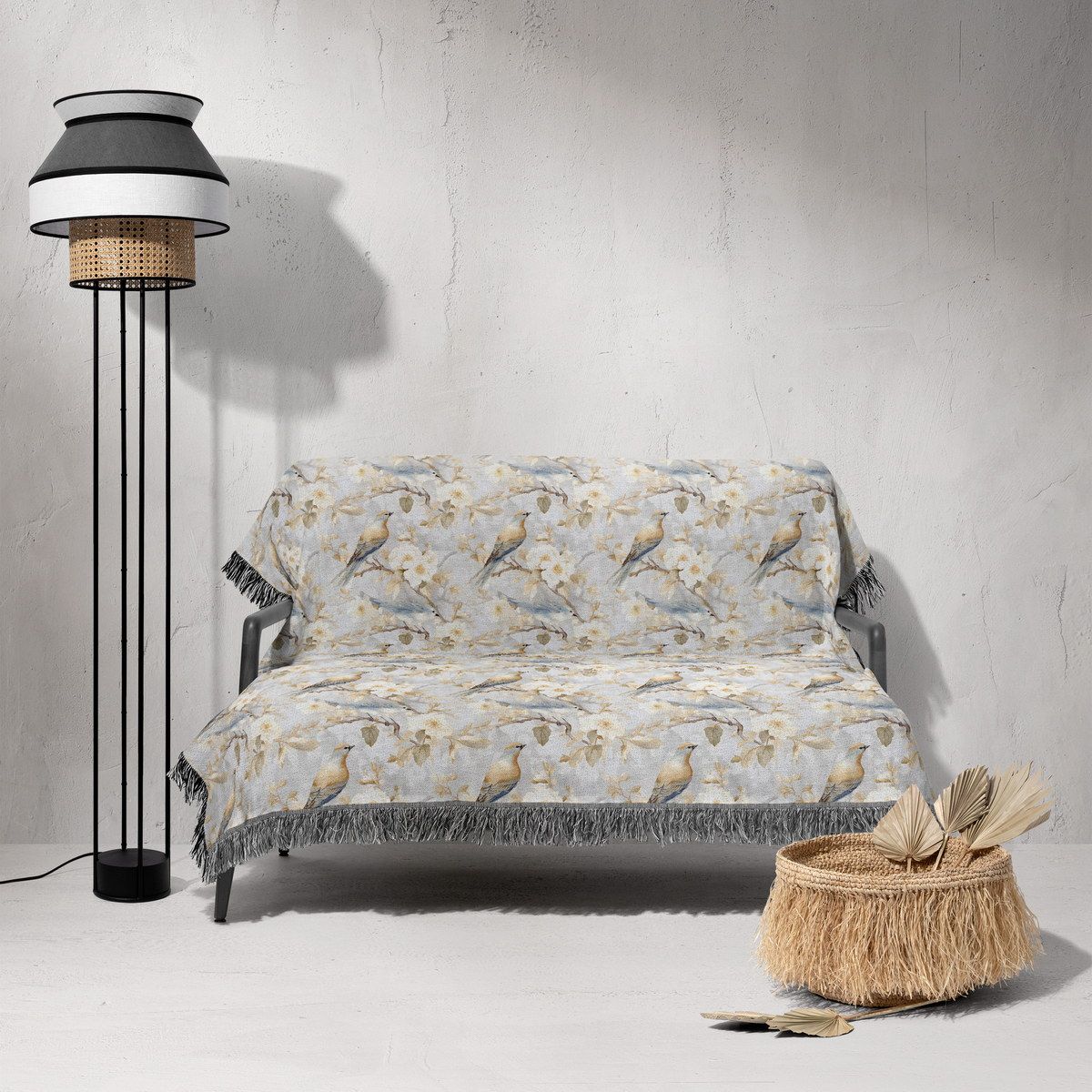 شال مبل ریش دار sofa shawl 32