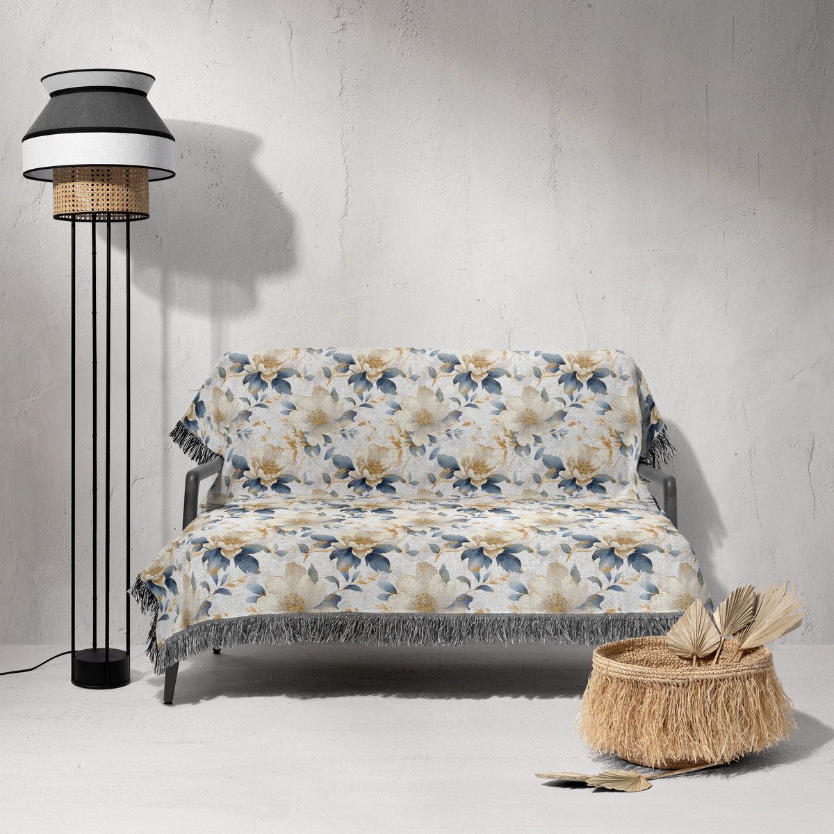 شال مبل ریش دار sofa shawl 33