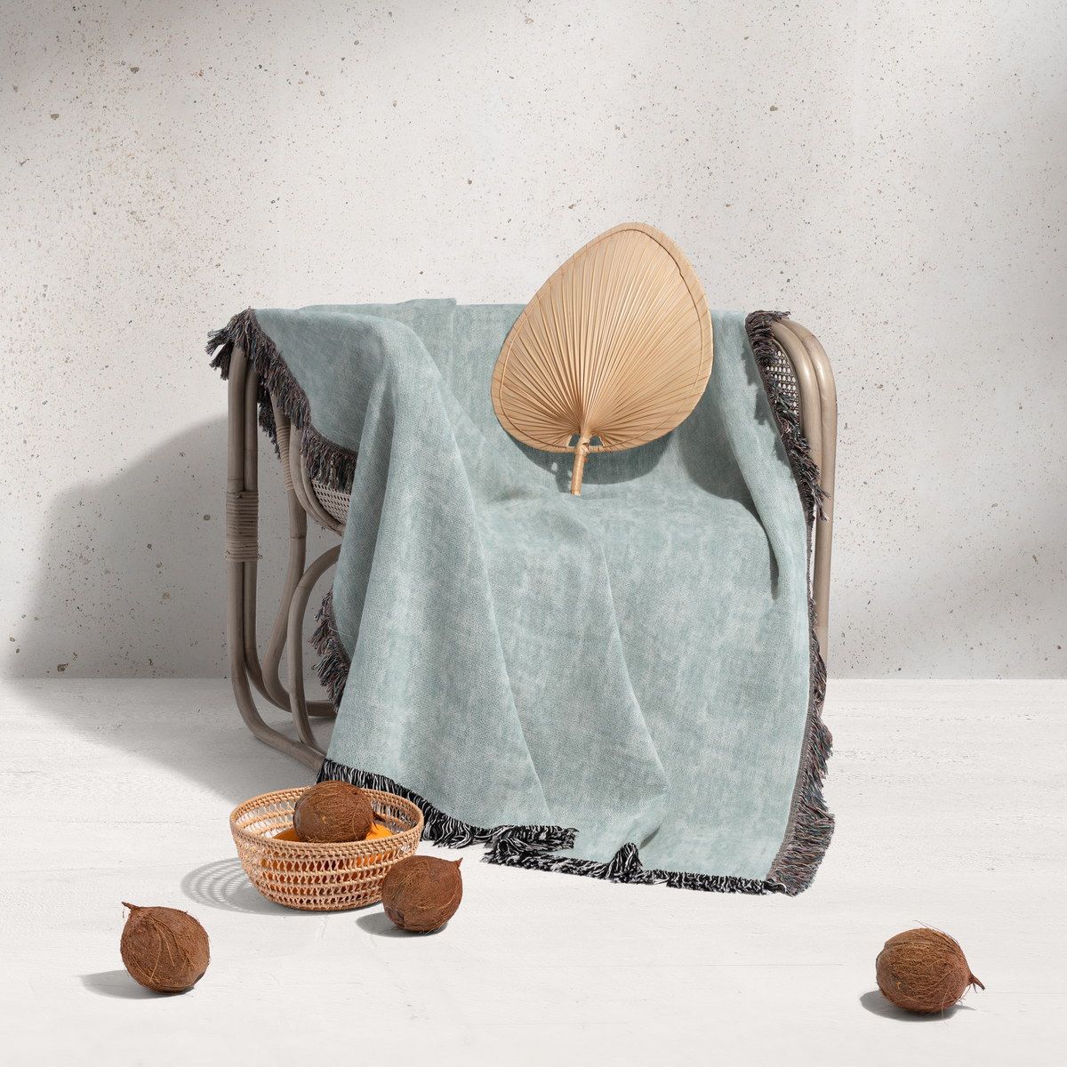 شال مبل ریش دار sofa shawl 34