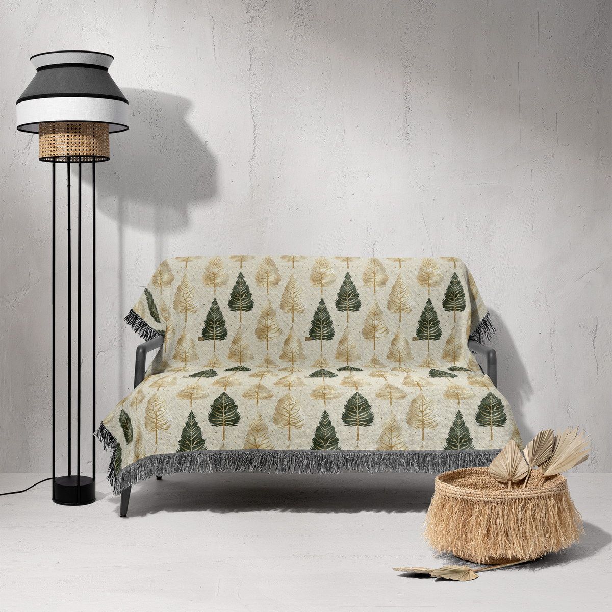 شال مبل ریش دار sofa shawl 36