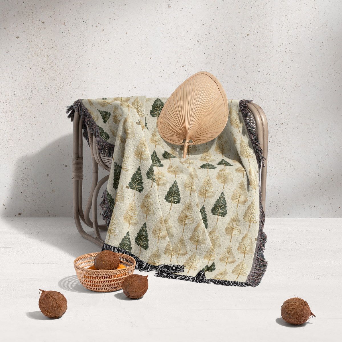 شال مبل ریش دار sofa shawl 36