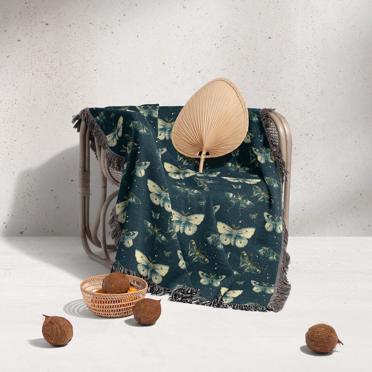 شال مبل ریش دار sofa shawl 40