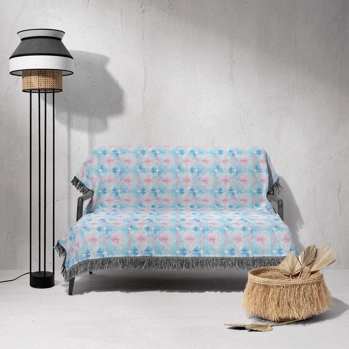 شال مبل ریش دار sofa shawl 41