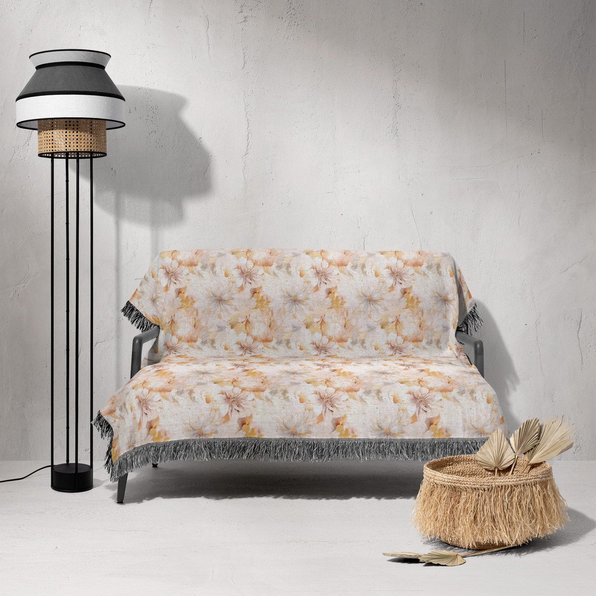 شال مبل ریش دار sofa shawl 66