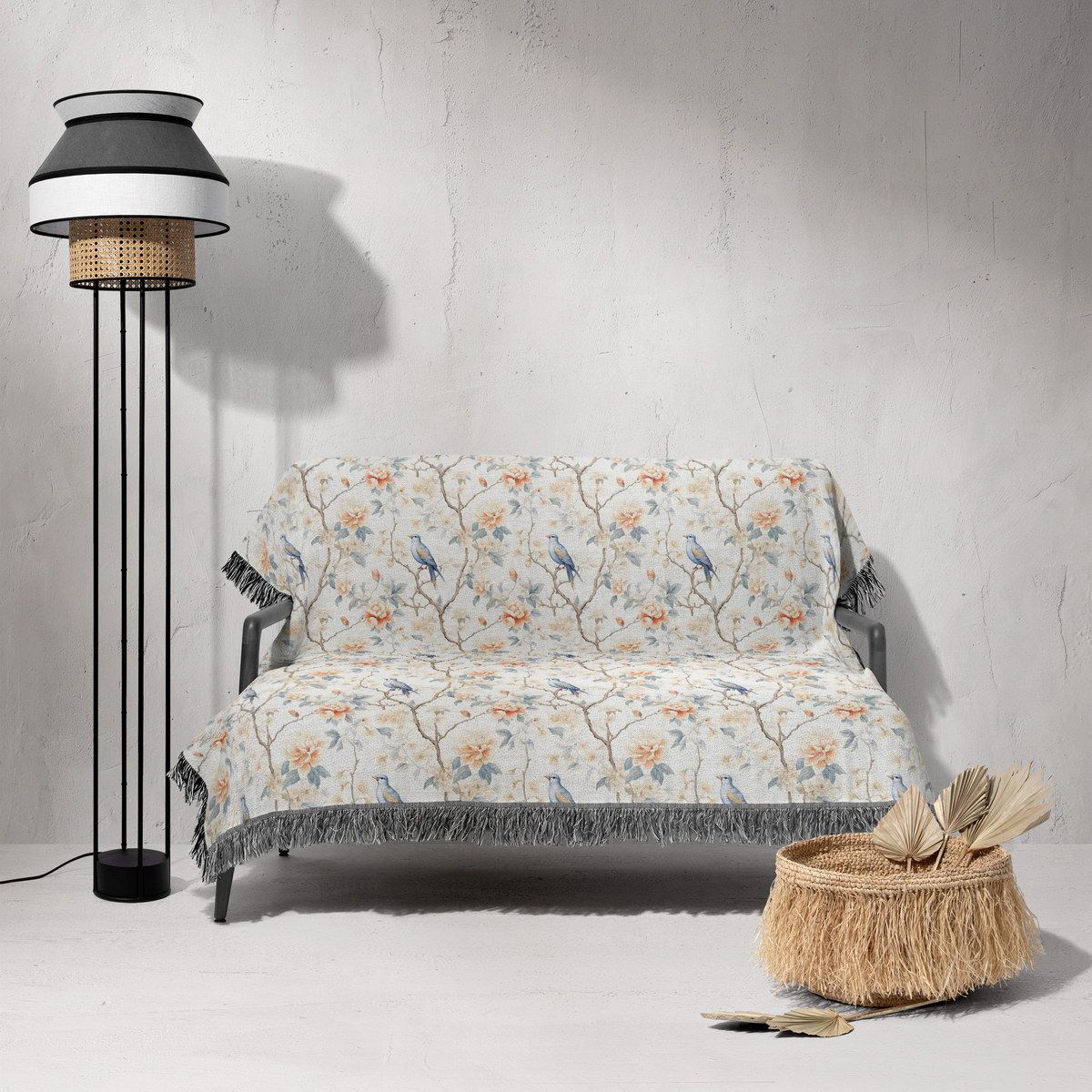 شال مبل ریش دار sofa shawl 69