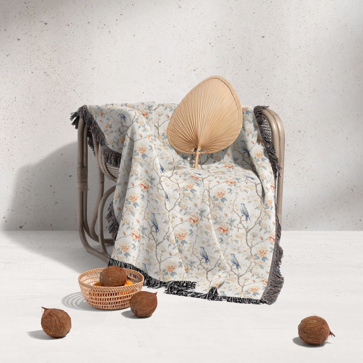 شال مبل ریش دار sofa shawl 69