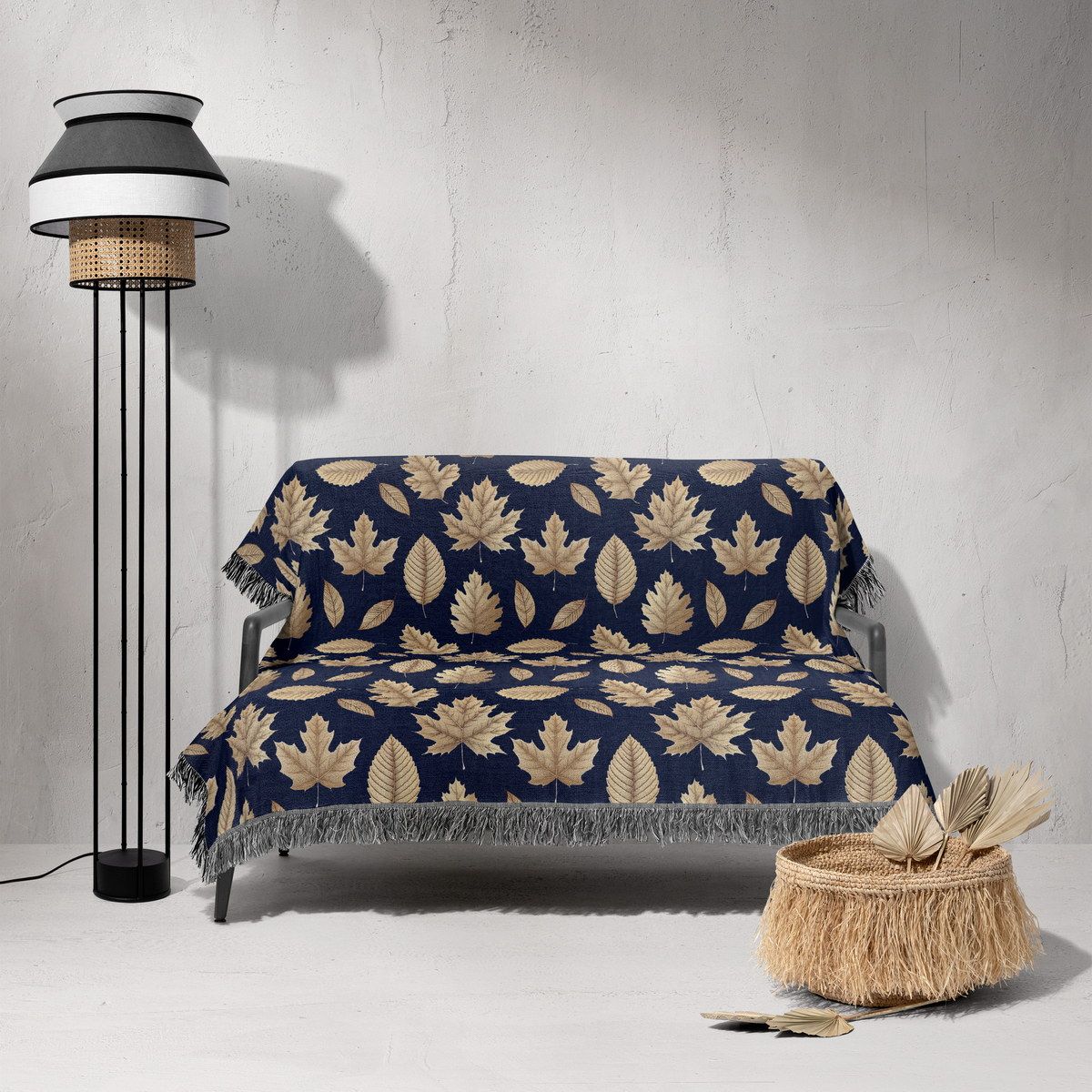 شال مبل ریش دار sofa shawl 72