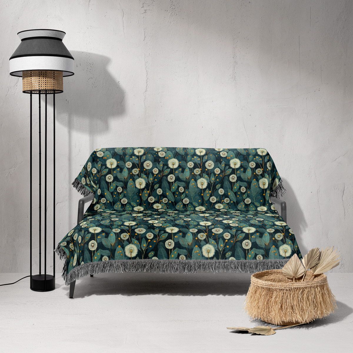 شال مبل ریش دار sofa shawl 76