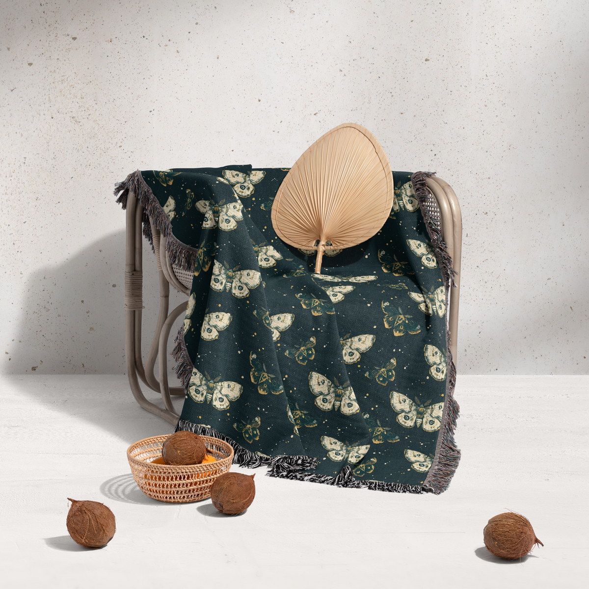 شال مبل ریش دار sofa shawl 77