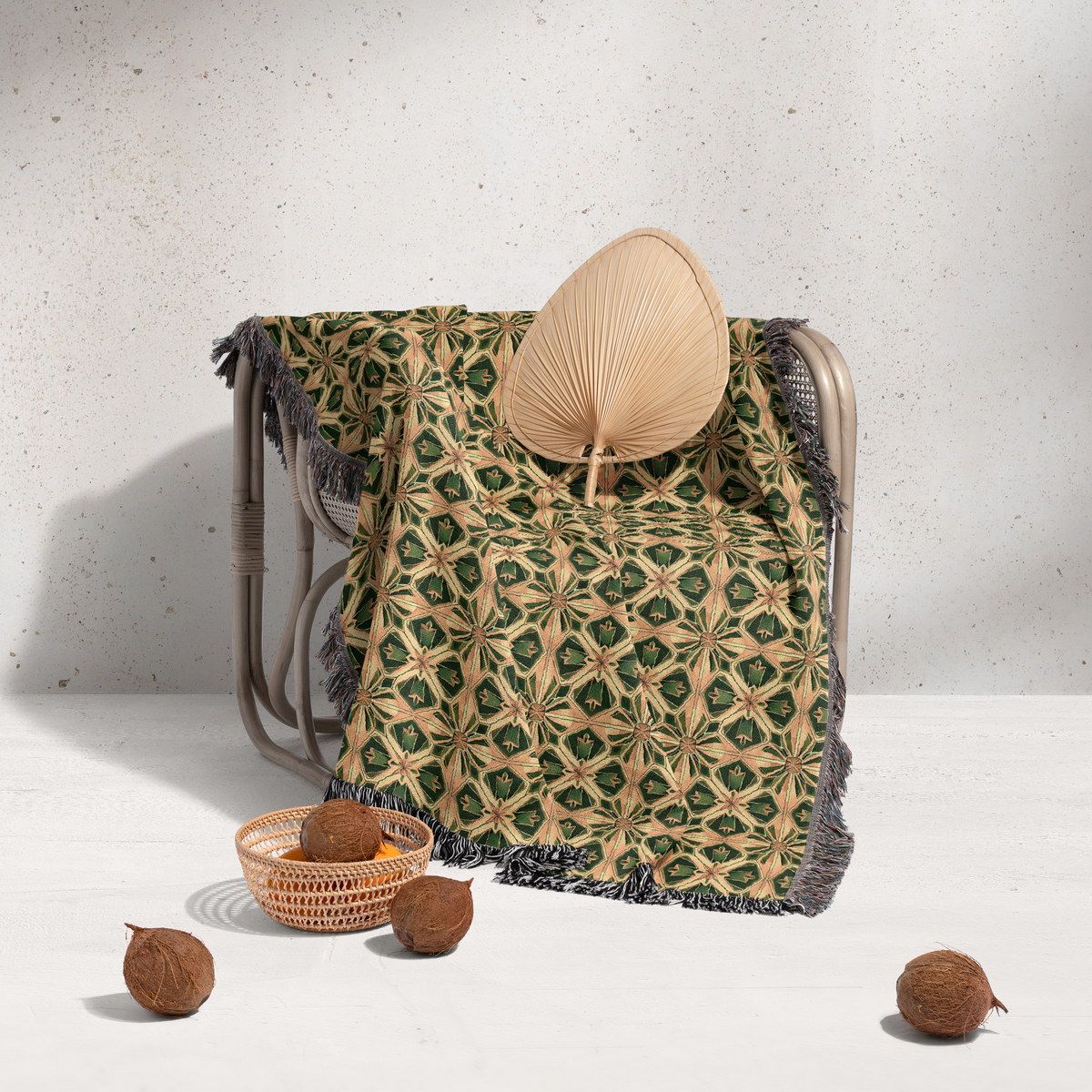 شال مبل ریش دار sofa shawl 104