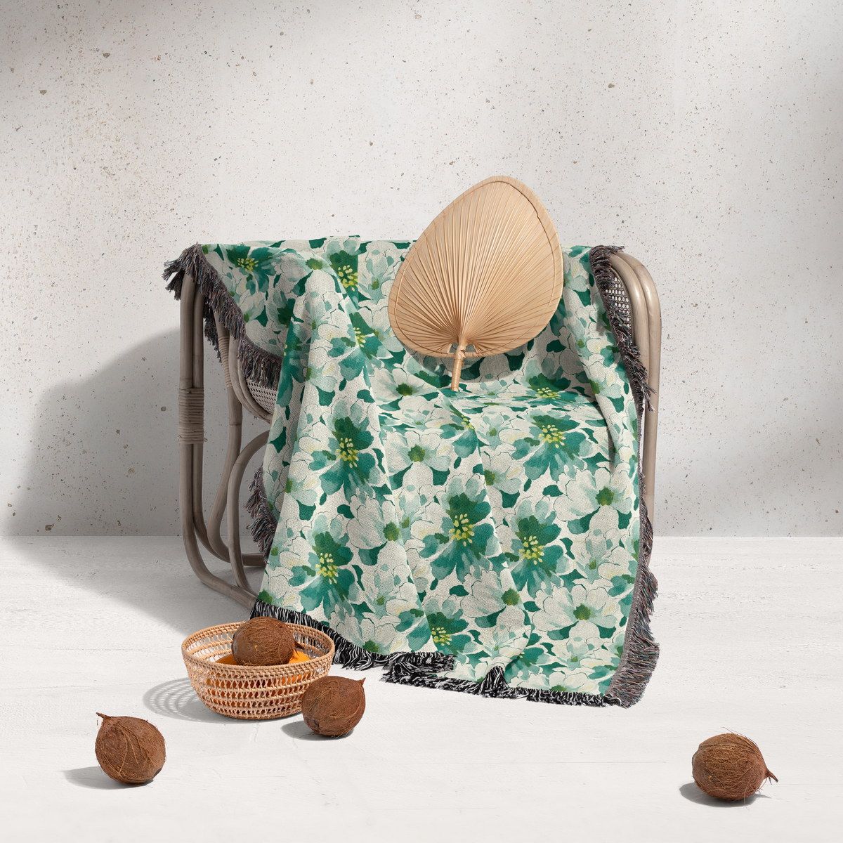 شال مبل ریش دار sofa shawl 108