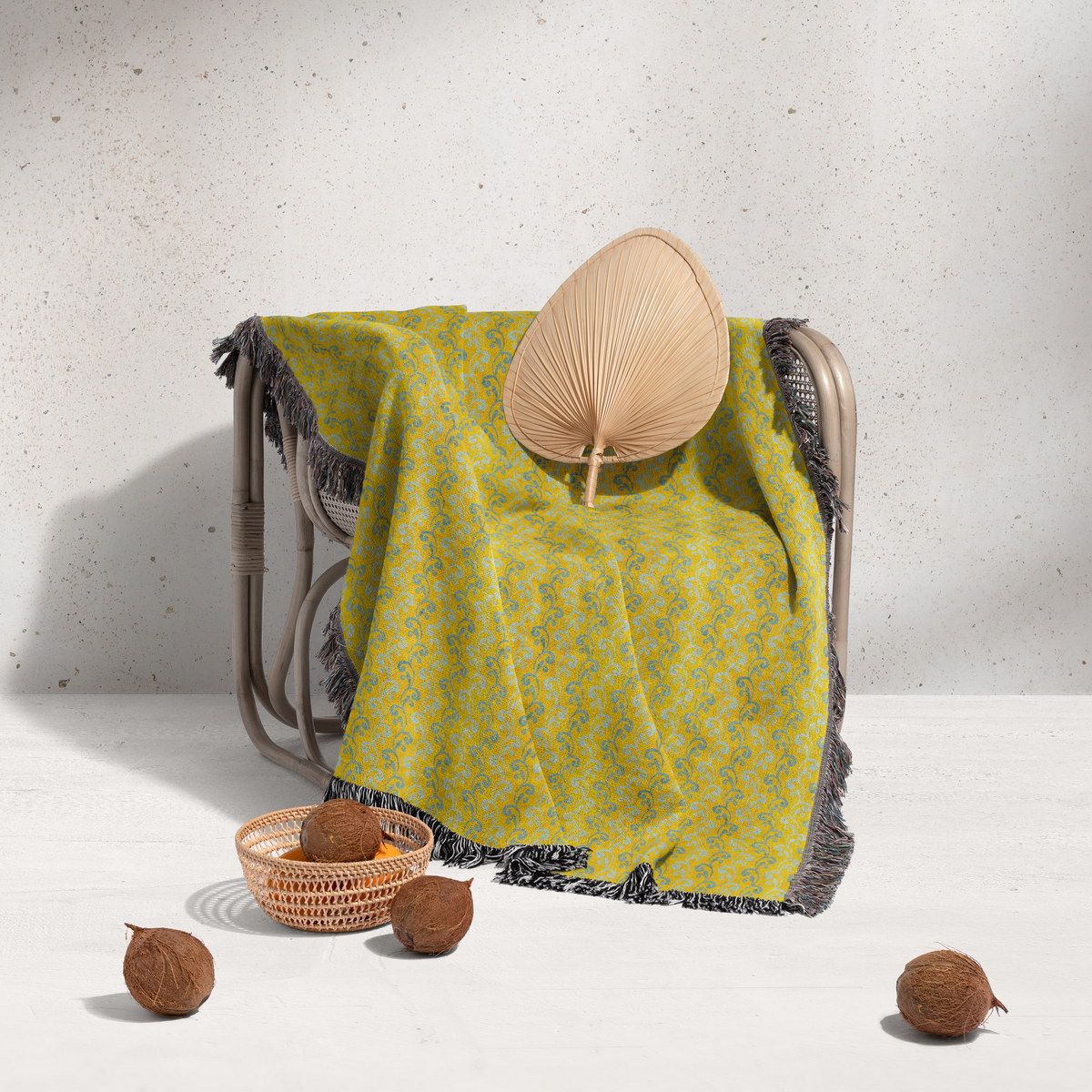 شال مبل ریش دار sofa shawl 111