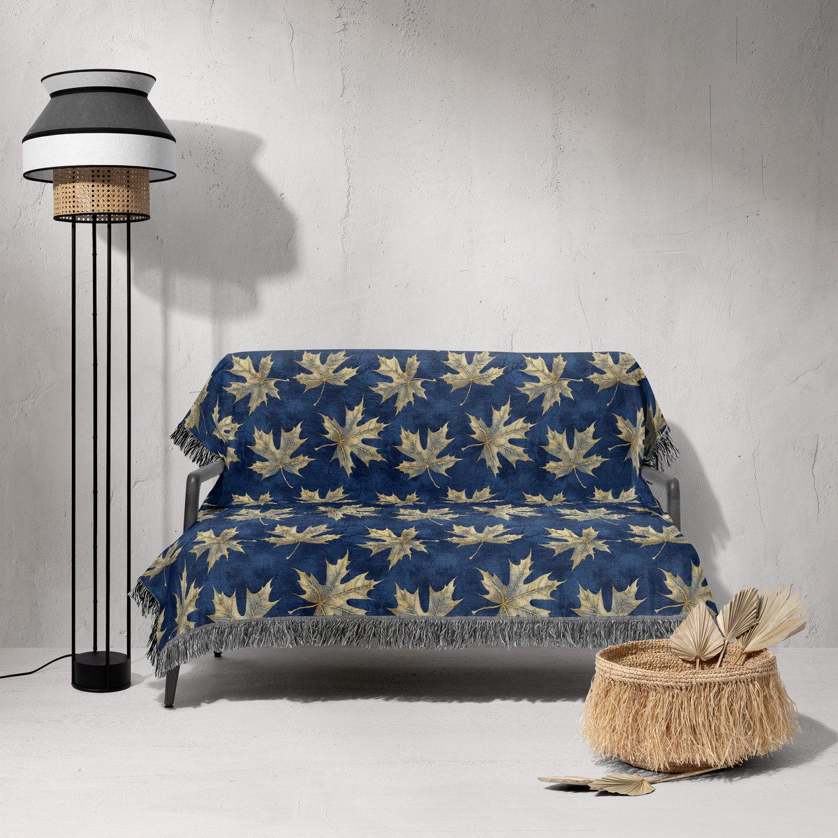 شال مبل ریش دار sofa shawl 112