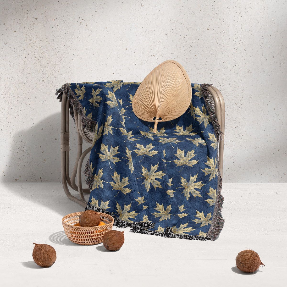 شال مبل ریش دار sofa shawl 112