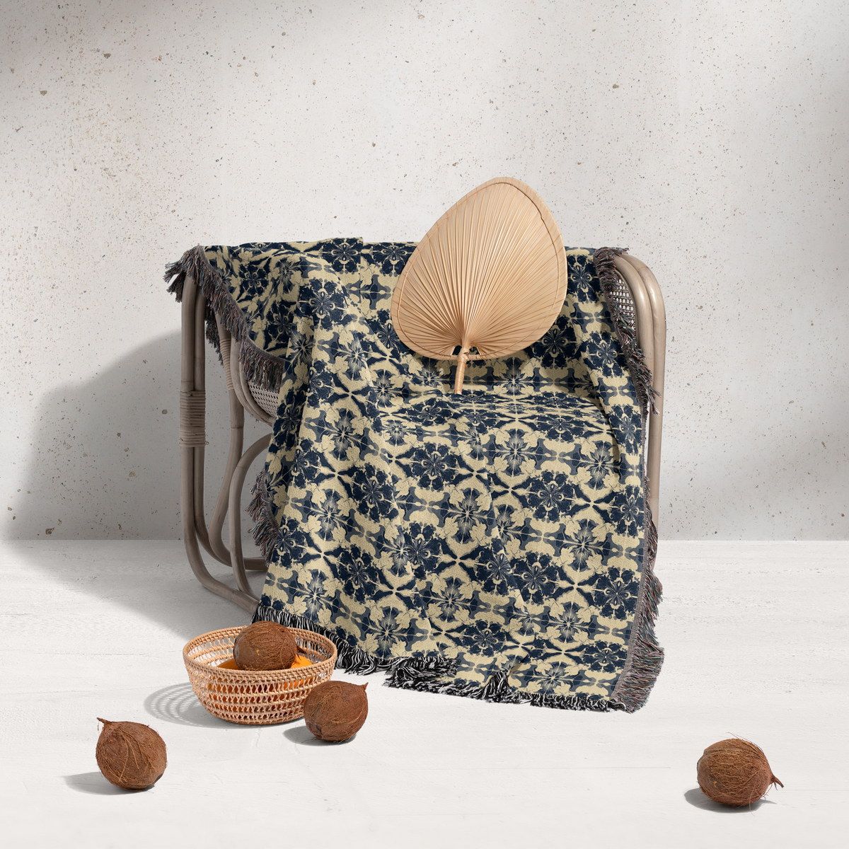 شال مبل ریش دار sofa shawl 137