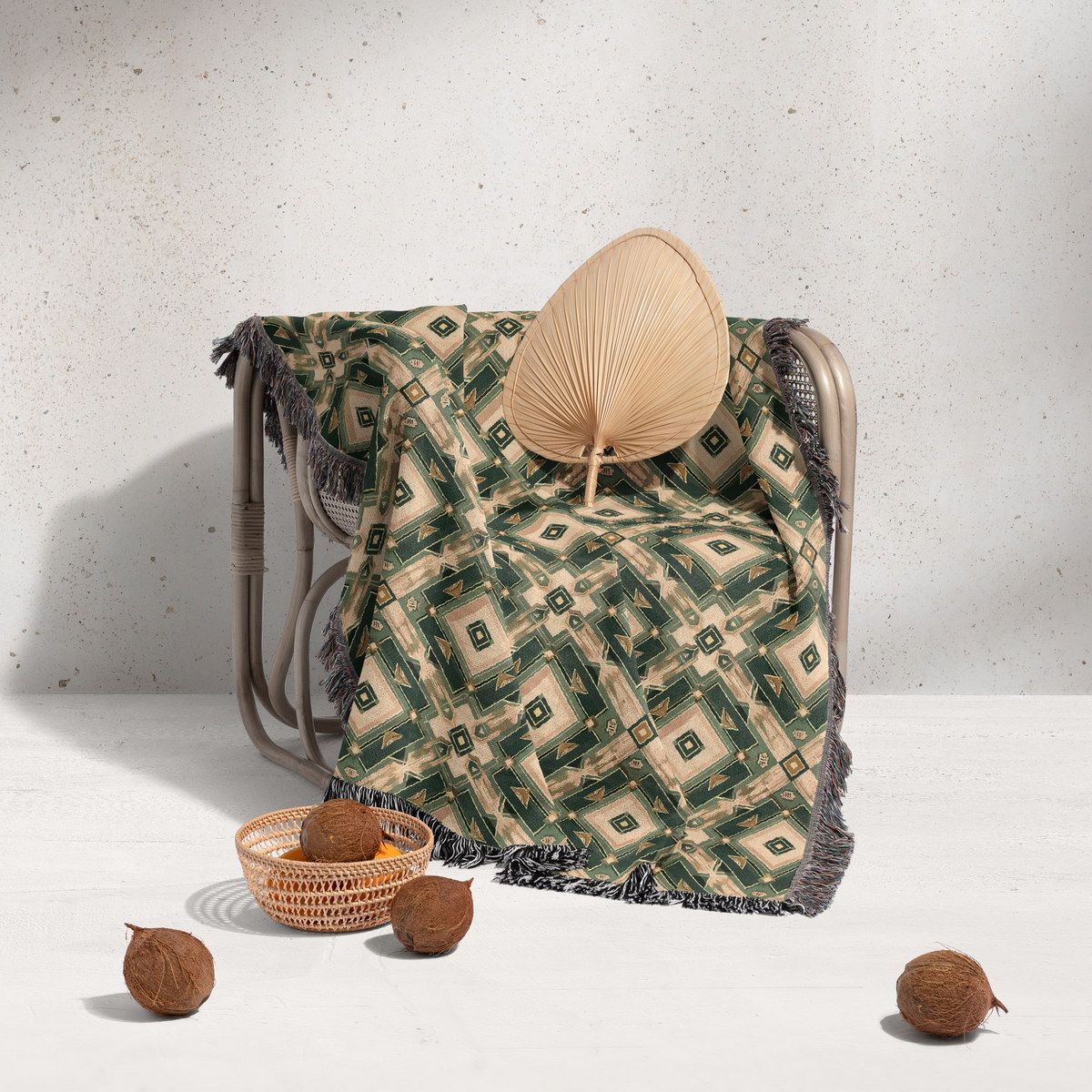 شال مبل ریش دار sofa shawl 141