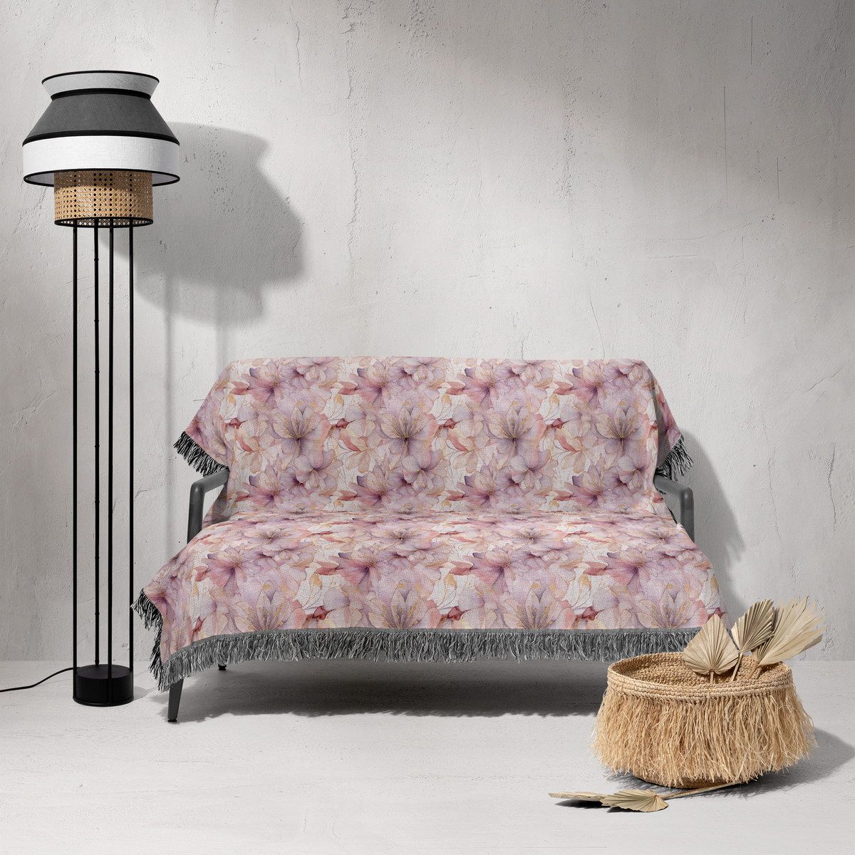 شال مبل ریش دار sofa shawl 143