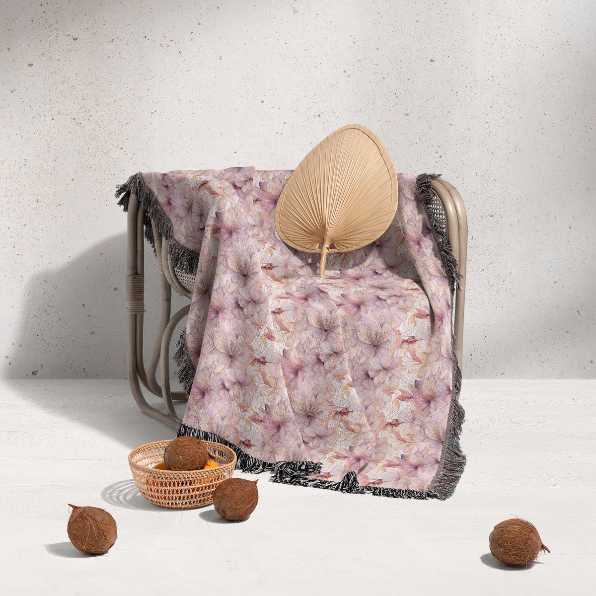 شال مبل ریش دار sofa shawl 143