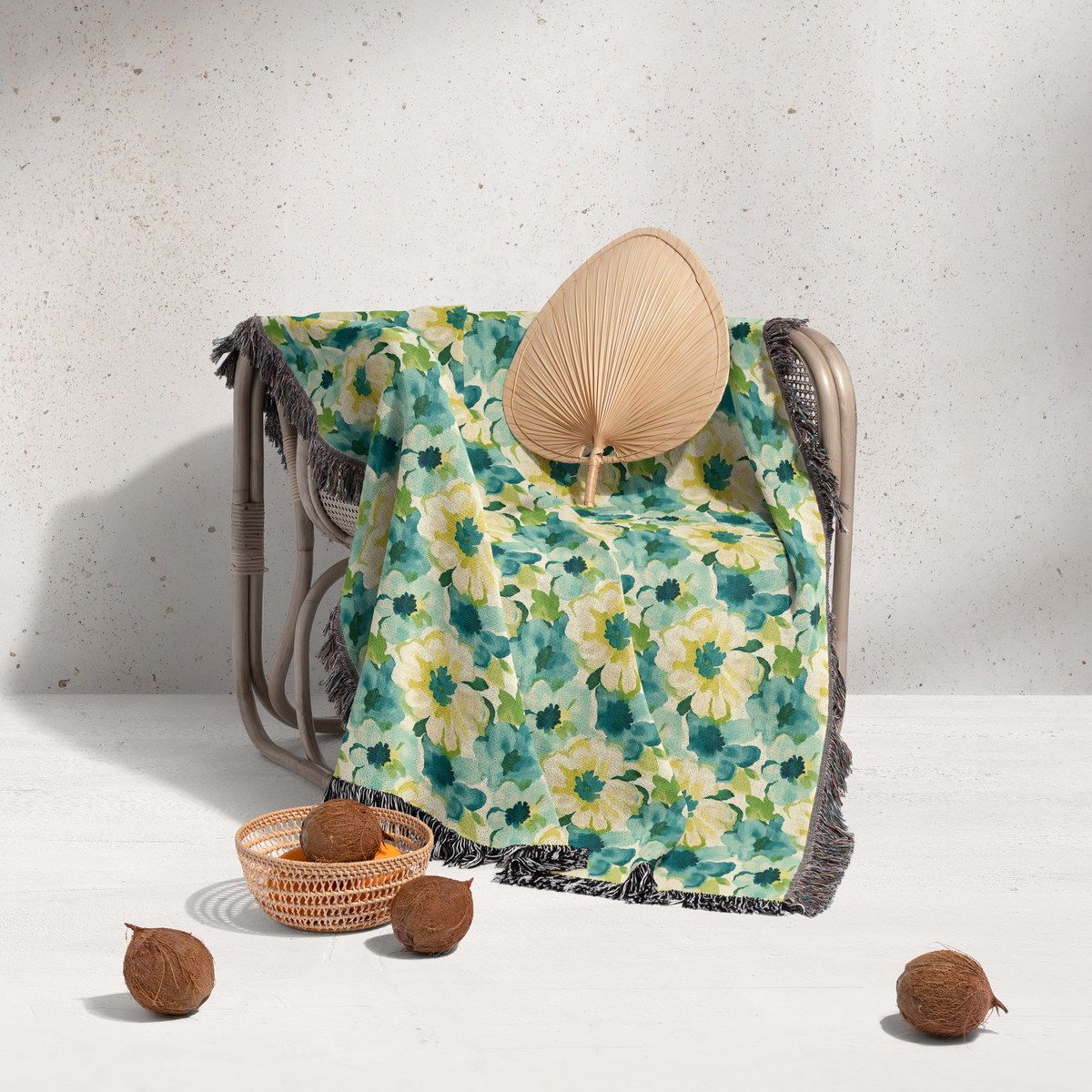 شال مبل ریش دار sofa shawl 145