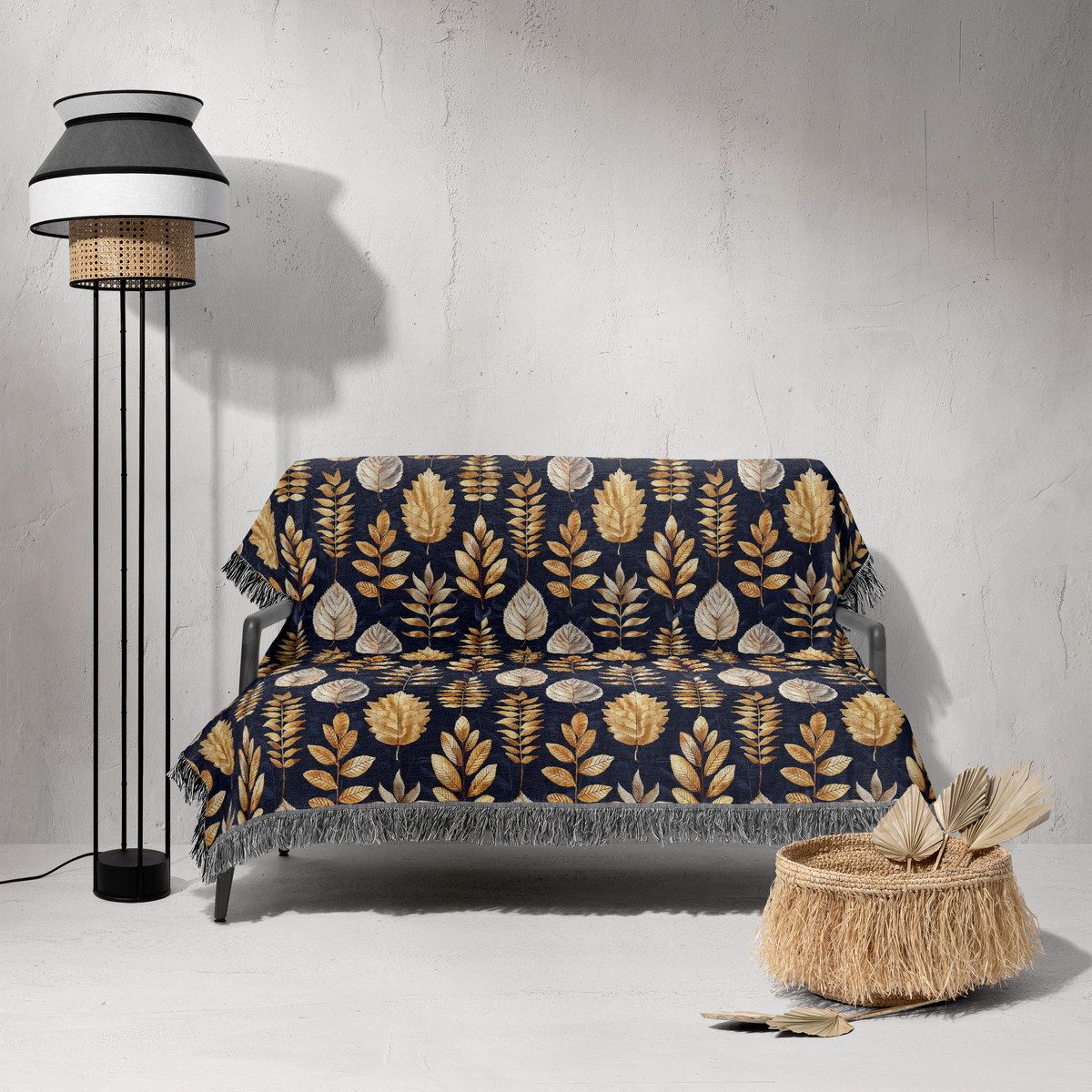 شال مبل ریش دار sofa shawl 149