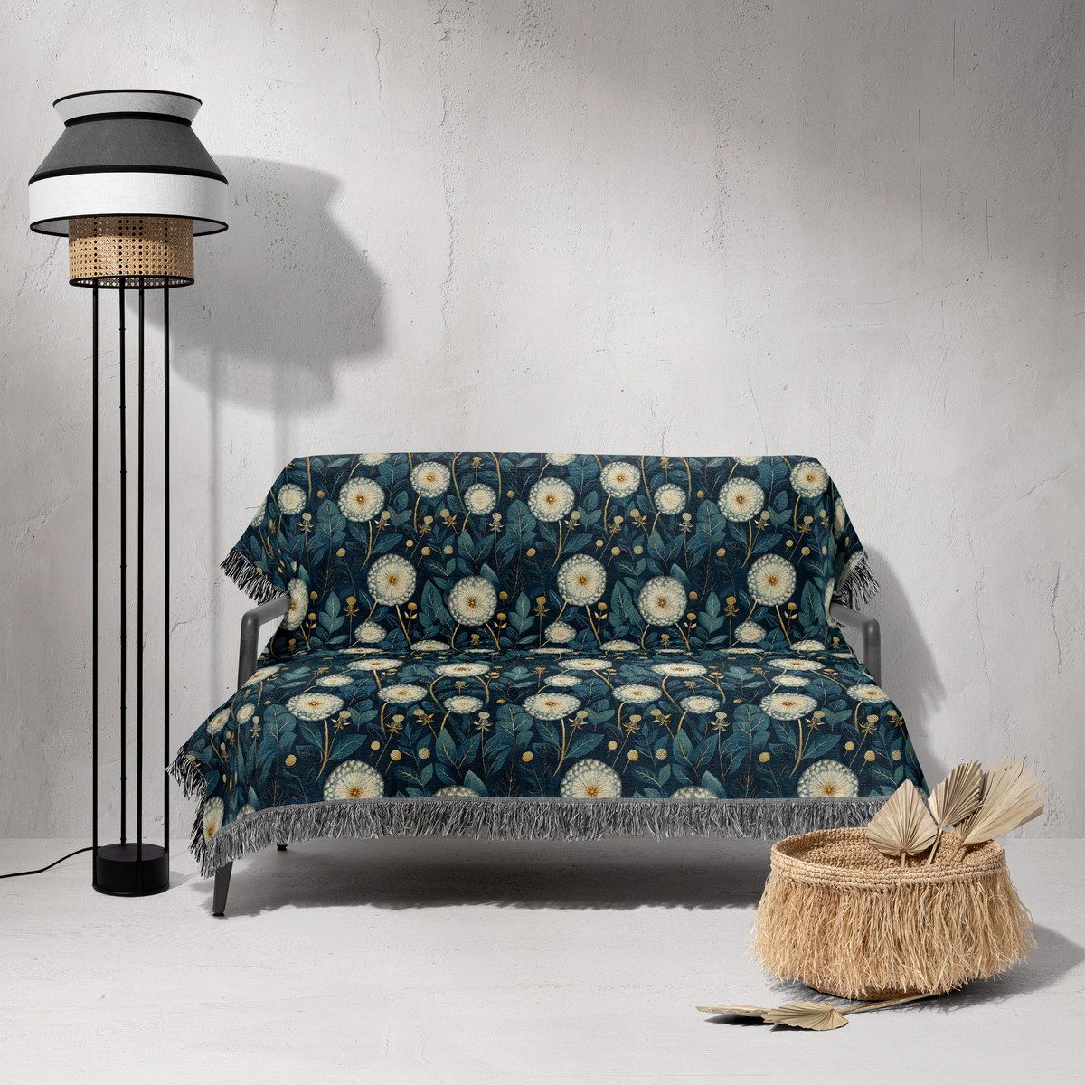 شال مبل ریش دار sofa shawl 153