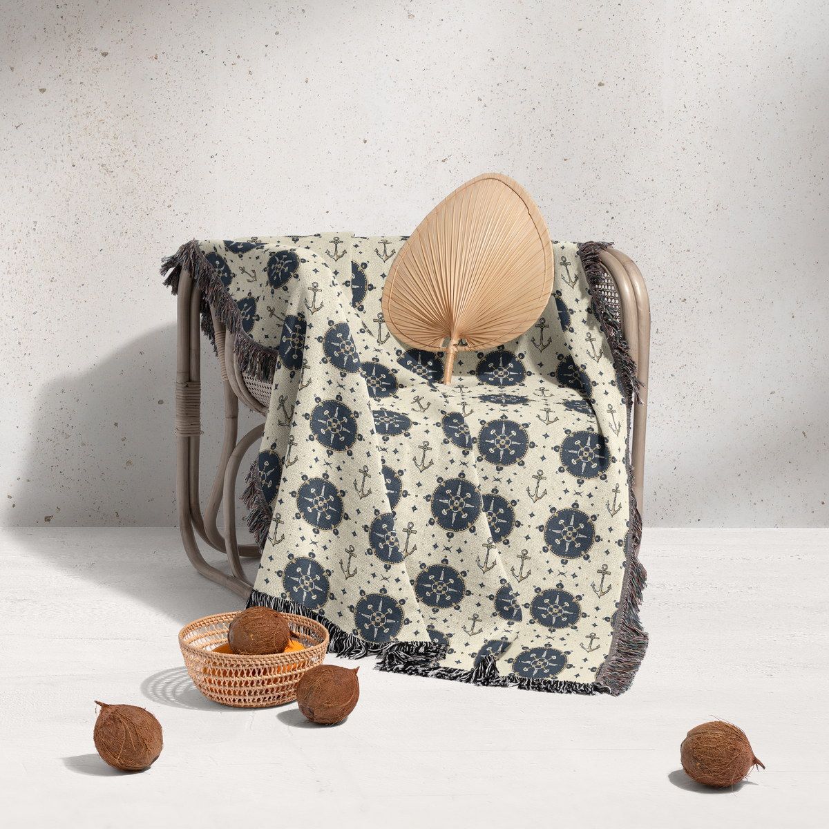 شال مبل ریش دار sofa shawl 156