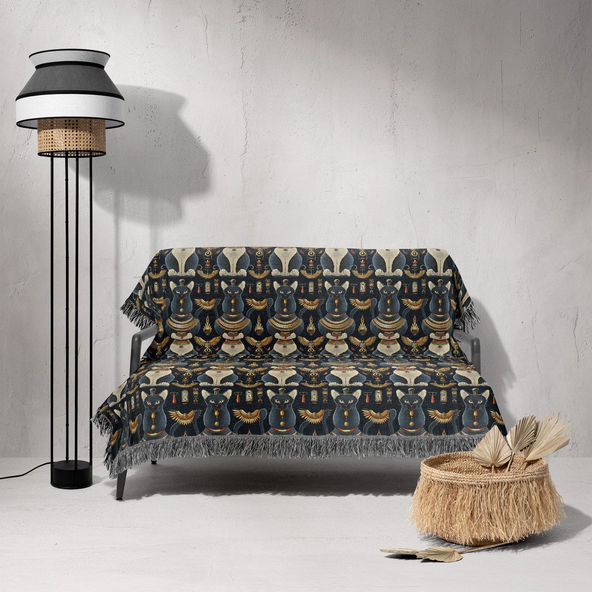 شال مبل ریش دار sofa shawl 168