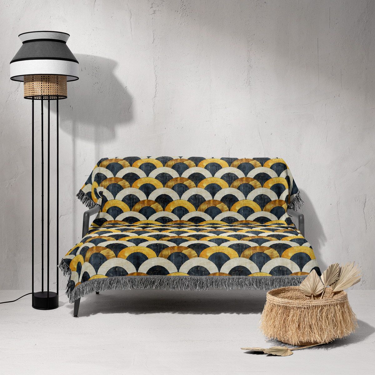 شال مبل ریش دار sofa shawl 170