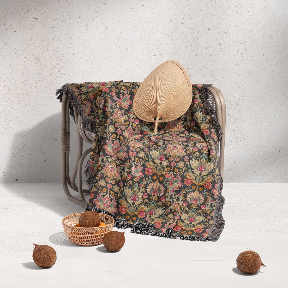 شال مبل ریش دار sofa shawl 171