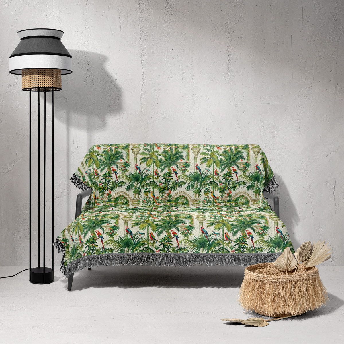 شال مبل ریش دار sofa shawl 172